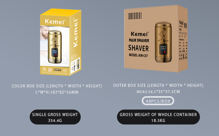 Kemei KM-C57 Professional Mini Electric Shavers Travel Portable Electric Razor For Men manufacture