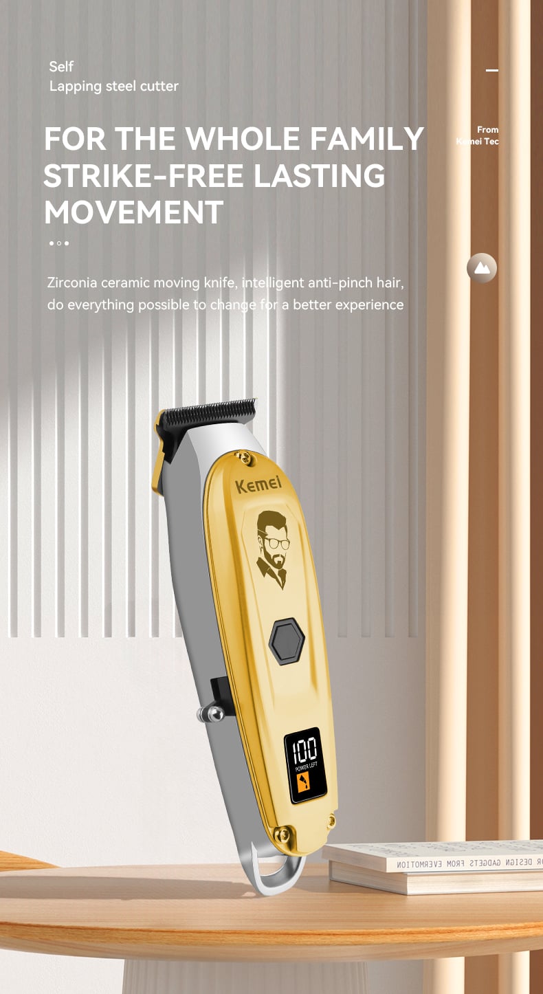 KM-1947 Cordless Professional Beard Trimmer Cutting Kit for Men manufacture