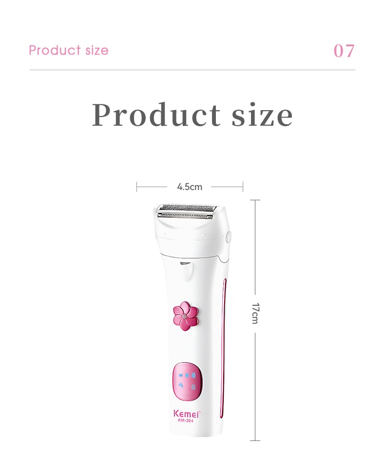 Waterproof Electric Lady Leg Hair Shaver details