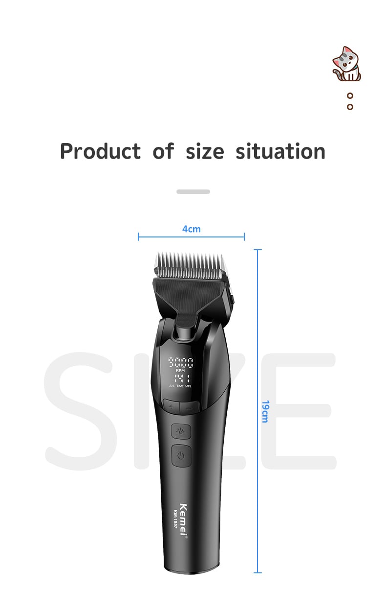 Professional Pet Grooming Tool Electric Pet Shaver Hair Shaver Km-1857 Electric Pet Hair Shaver For Dogs Cats details