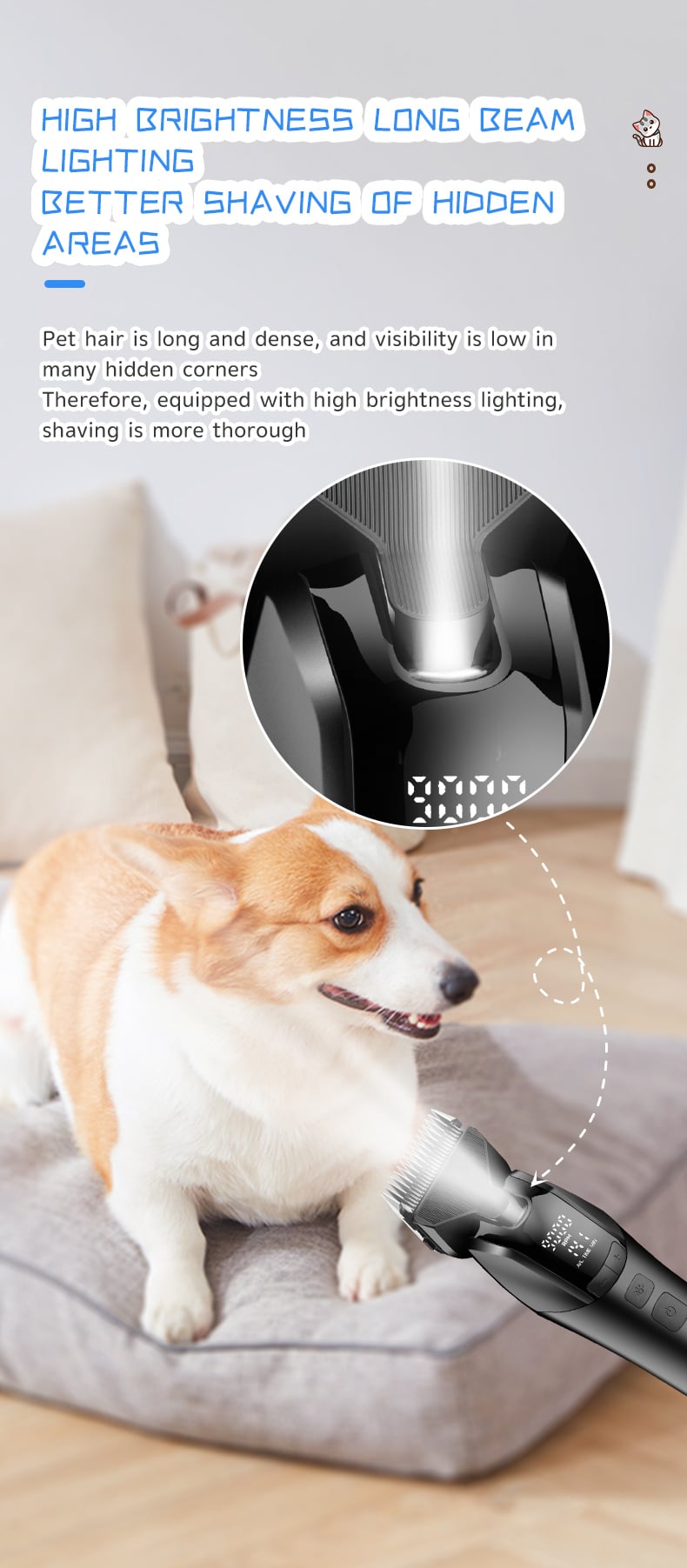 Professional Pet Grooming Tool Electric Pet Shaver Hair Shaver Km-1857 Electric Pet Hair Shaver For Dogs Cats details