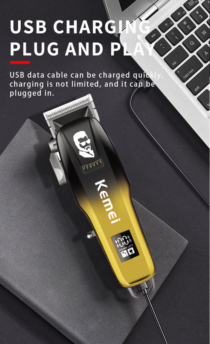Kemei Pro Electric Hair Clipper Cordless Rechargeable factory