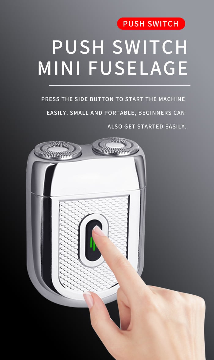 Newest Charge Men Electric Shaver Beard Trimmer Kemei km-C40 Floating Twin Blade Portable Usb Rechargeable Shaver details