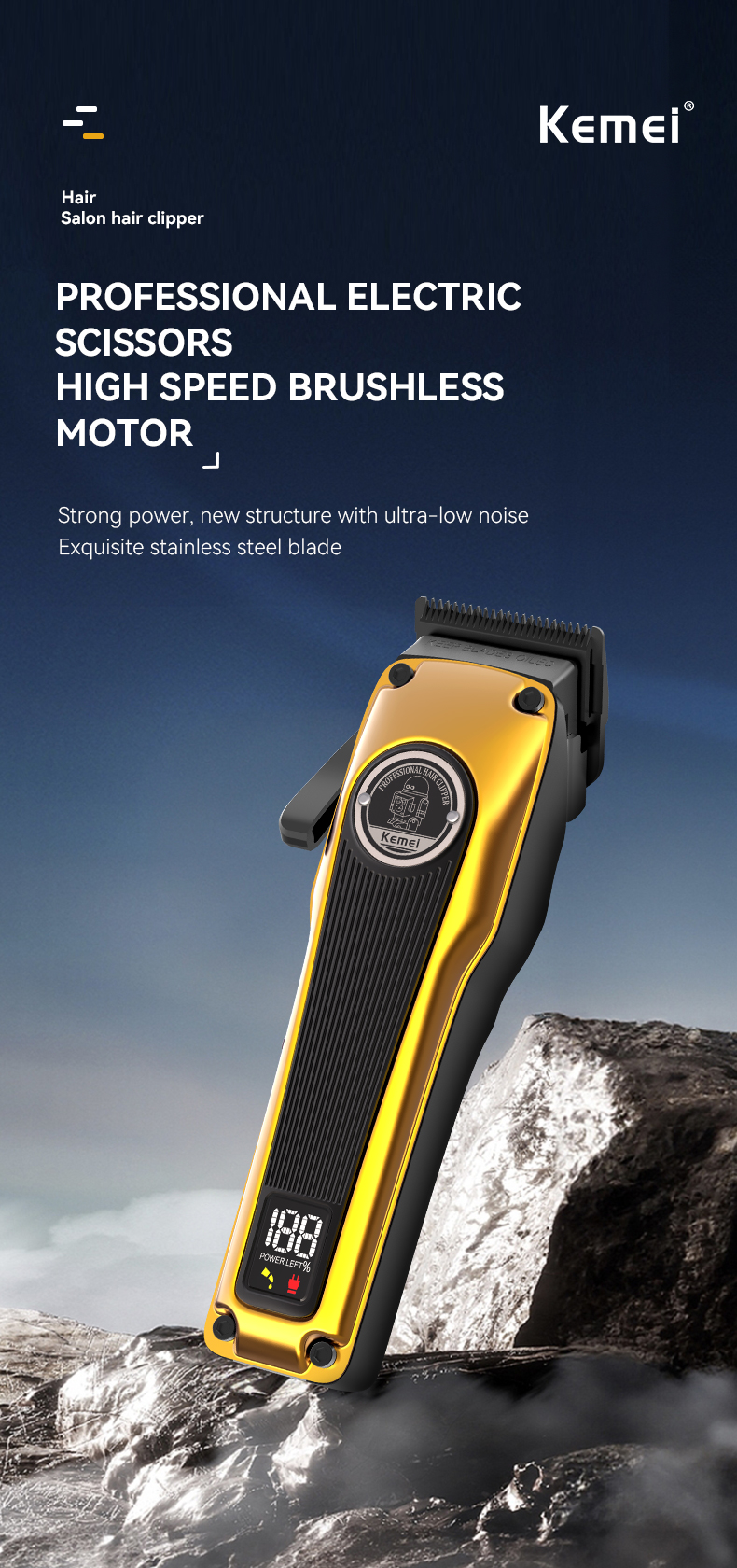 New Arrival Professional Hair Removal Micro Beard Trimmer 3pcs Rechargeable Cordless Hair Trimmer For Men details