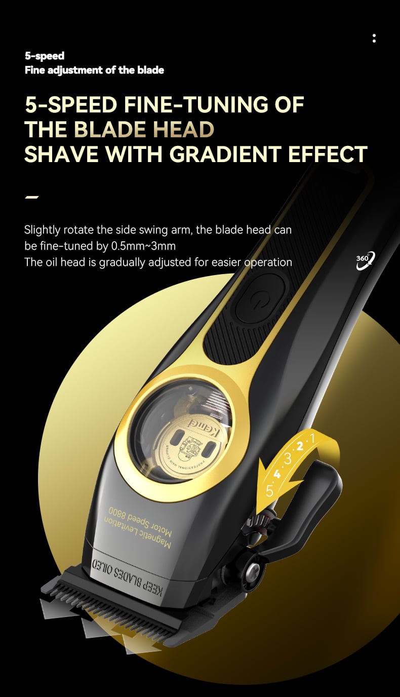 KEMEI km-2373 Manufacturer Professional Barber Trimmer Cordless Hair Trimmer Hair Cutting Clipper With Charging Base factory