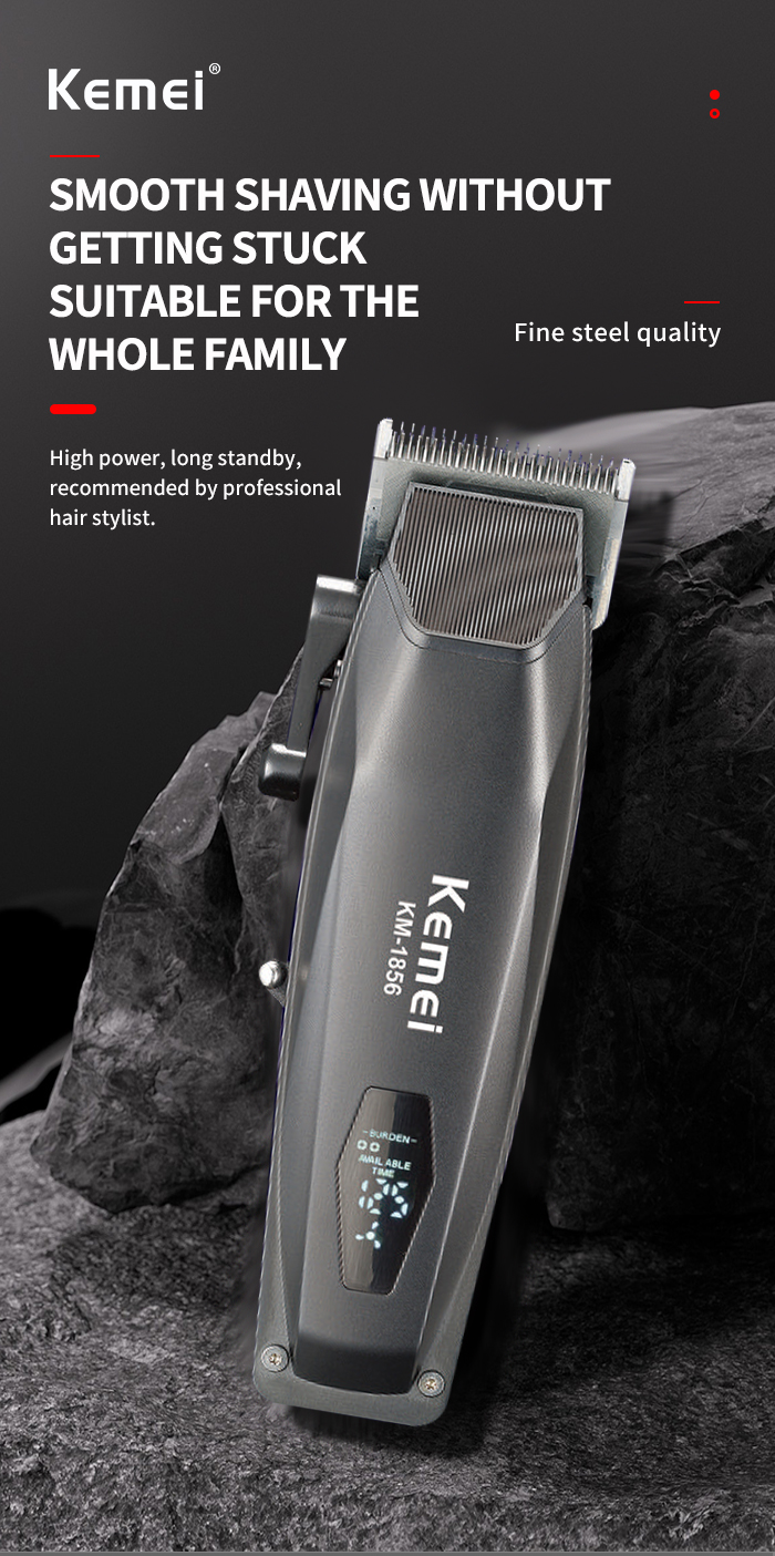 KEMEI Electric Rechargeable Best Hair Trimmer Km-1856 Professional Cordless Barber Hair Clipper Trimmer details