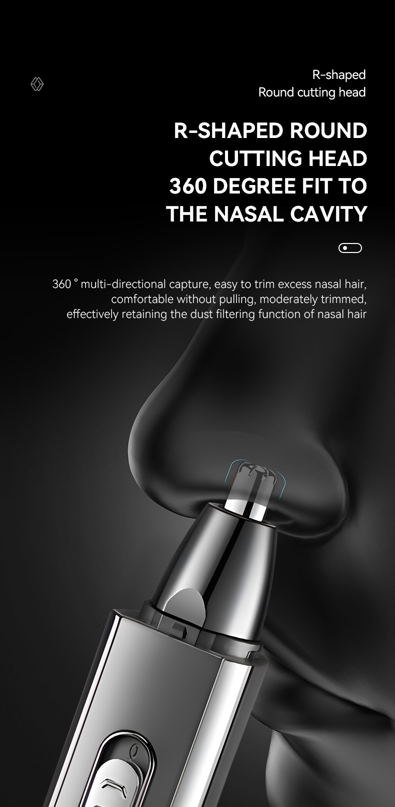 Wholesale Professional Nose Hair Removal Device Rechargeable Nose Hair Remover Trimmer details