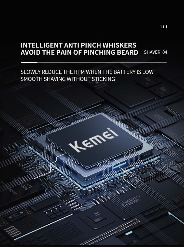 Kemei KM-TX15 Pirate Style LCD Smart Screen Mini Portable Anti-pinch Reciprocating Electric Shavers manufacture