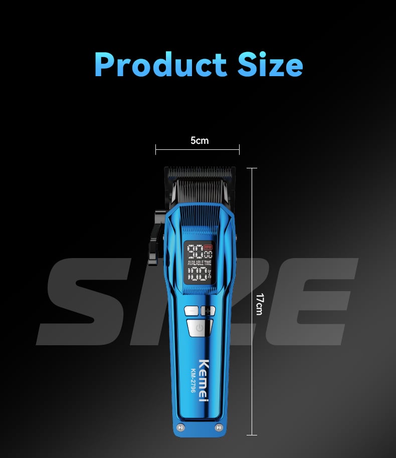 KEMEI km-2796 Hair Trimmers Clippers Professional Cordless 4600mah Lasting Rechargeable Hair Trimmers Clippers factory