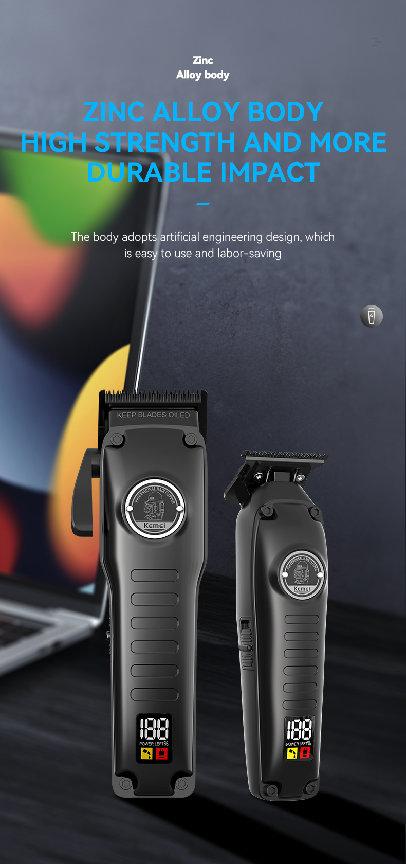 Professional Cordless Rechargeable Hair Clippers Set Km-1827 Km-H73 Barber Hair Clipper Electric Rechargeable Best Hair Trimmer supplier