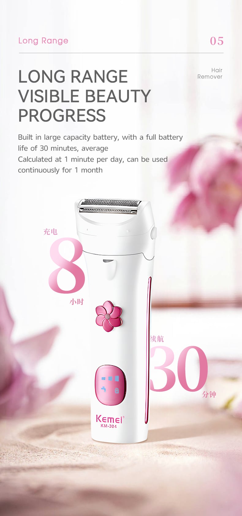 Waterproof Electric Lady Leg Hair Shaver supplier