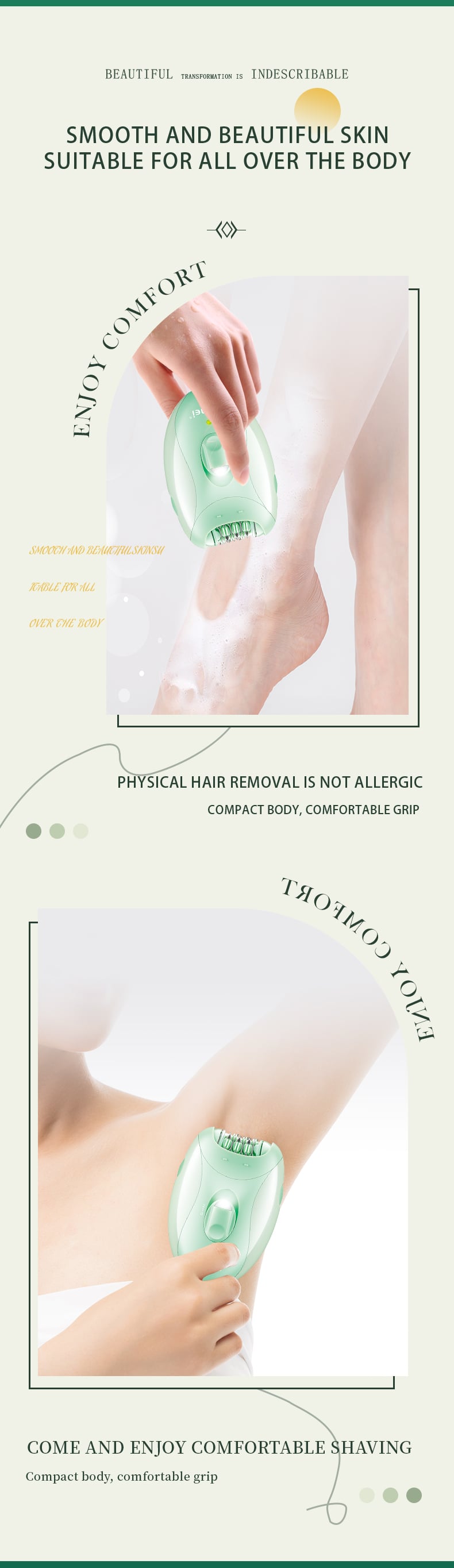 KEMEI km-6037 Hair Removal Device Beauty Devices Having Device Electric Ladies Plucking Hair Epilator factory