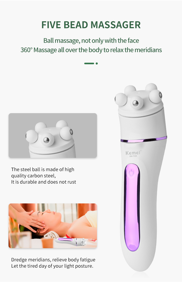 Whole Body Washable One Machine With Five Functions Kemei Km-7936 Hair Removal Home Hair Removal Machine factory
