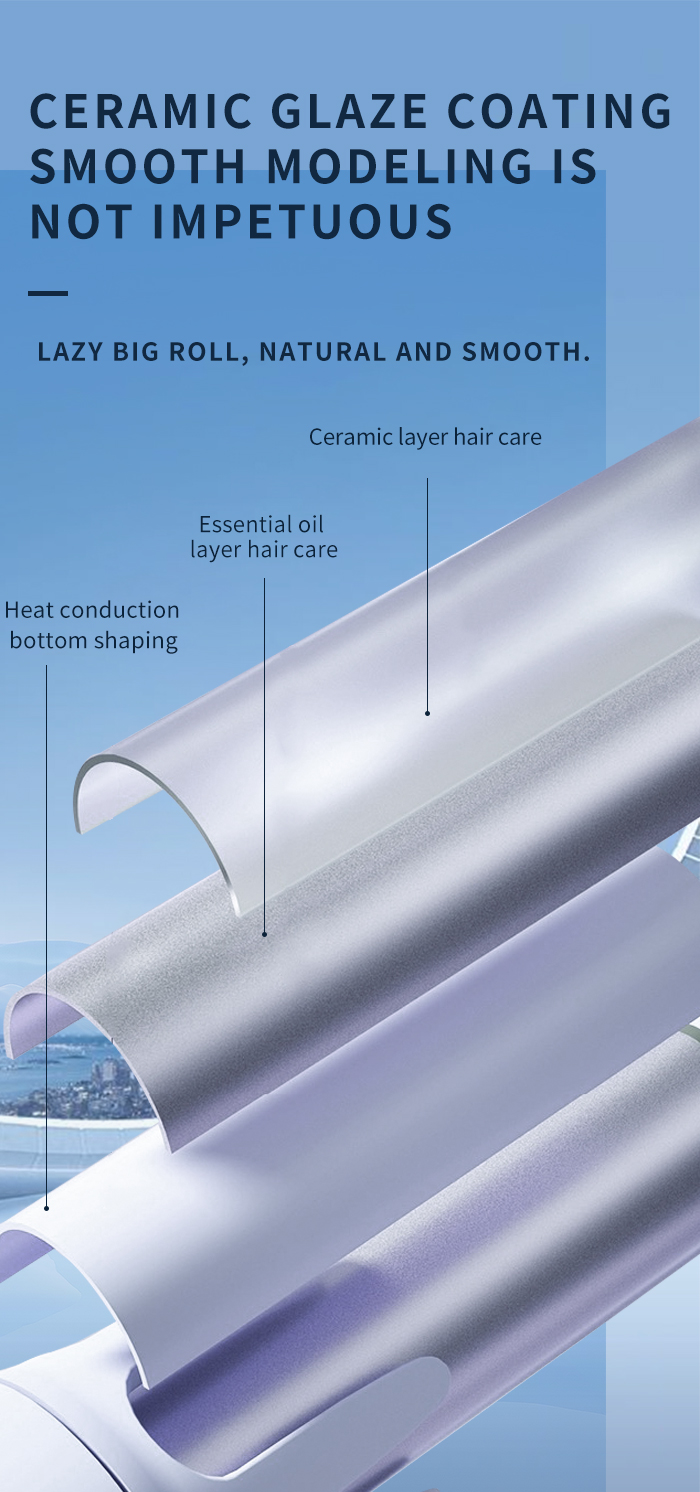 KEMEI Lcd Display Automatic Hair Curler Temperature regulation km-2063 Automatic Electric Wand Ceramic Hair Curler factory