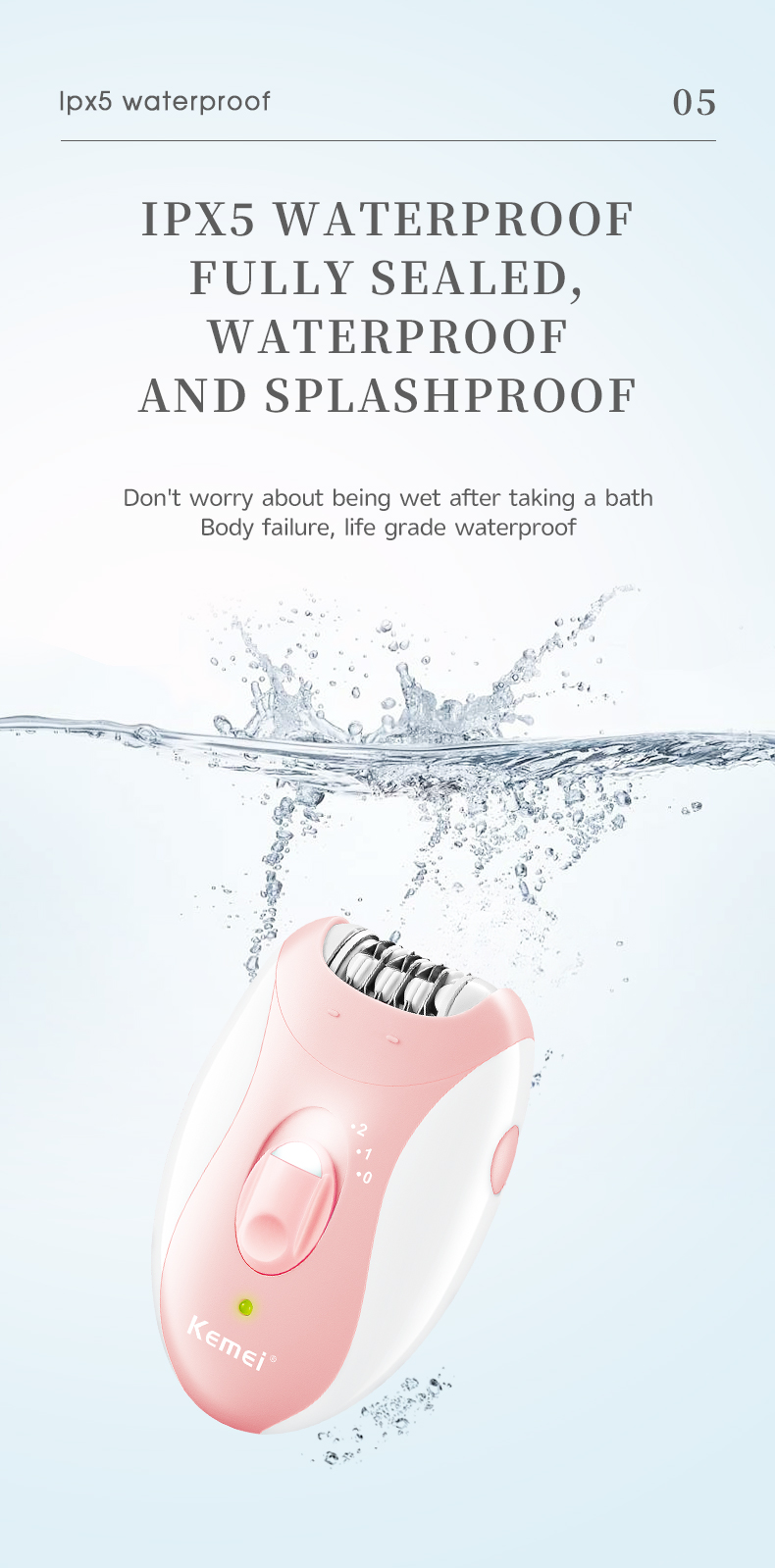 Portable Electric Epilator USB Rechargeable Lady Razor for Legs and Bikini supplier