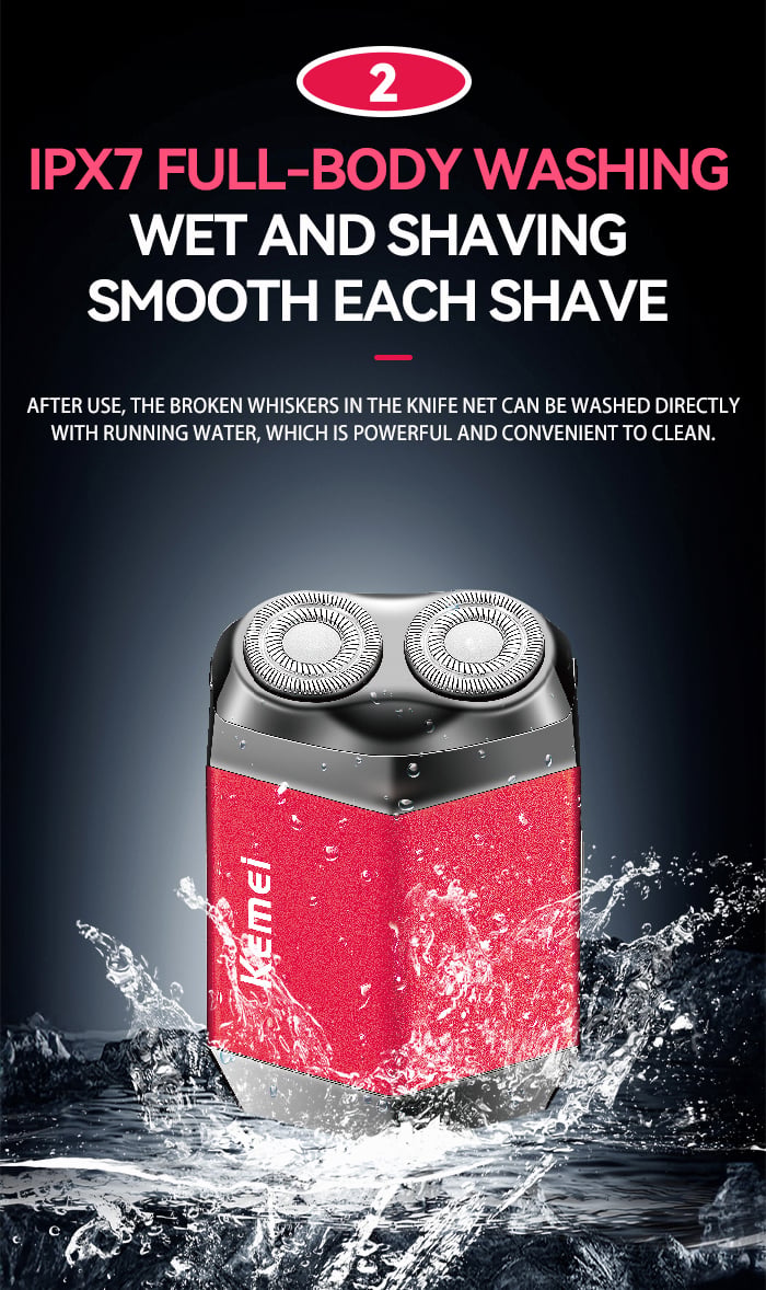 KEMEI Km-t15 Portable Travel Men Electric Shavers Double Knife Net Usb Rechargeable Electric Shaver For Men supplier