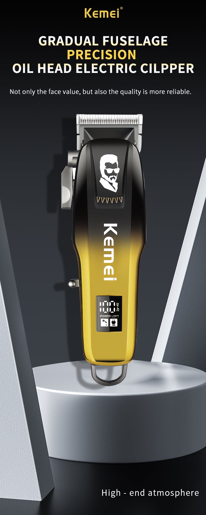 Kemei Pro Electric Hair Clipper Cordless Rechargeable supplier