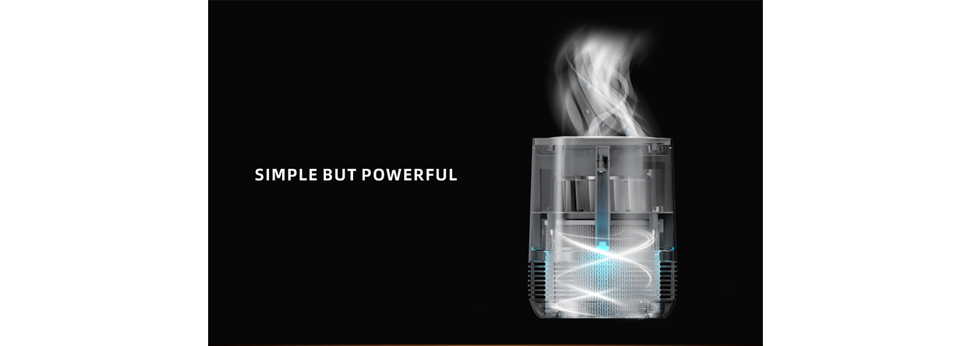 Small Size Desktop Air Purifier with 3-in-1 HEPA Filter factory