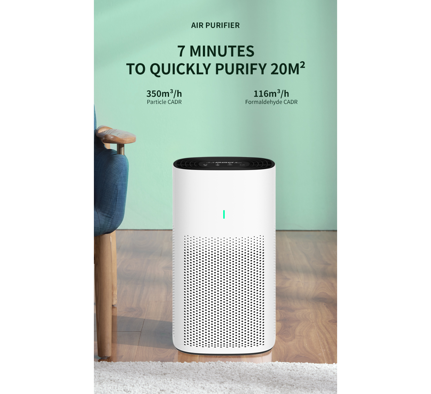 Tuya WiFi Control HEPA Filter Household Air Purifier details