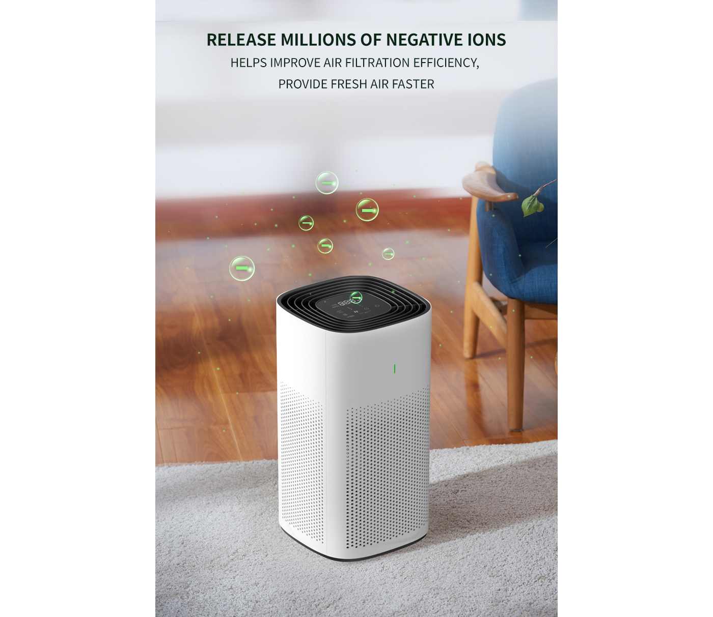 Tuya WiFi Control HEPA Filter Household Air Purifier supplier