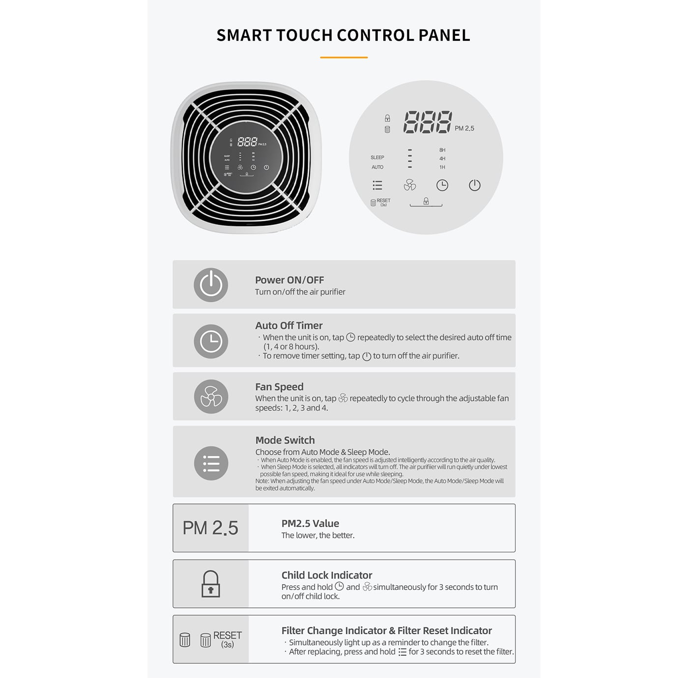 Household Smart Air Quality Monitor Large Air Purifier factory