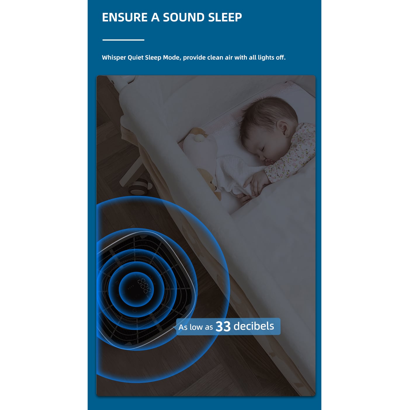 Smart Sensor Air Quality Display Air Purifier For Home details