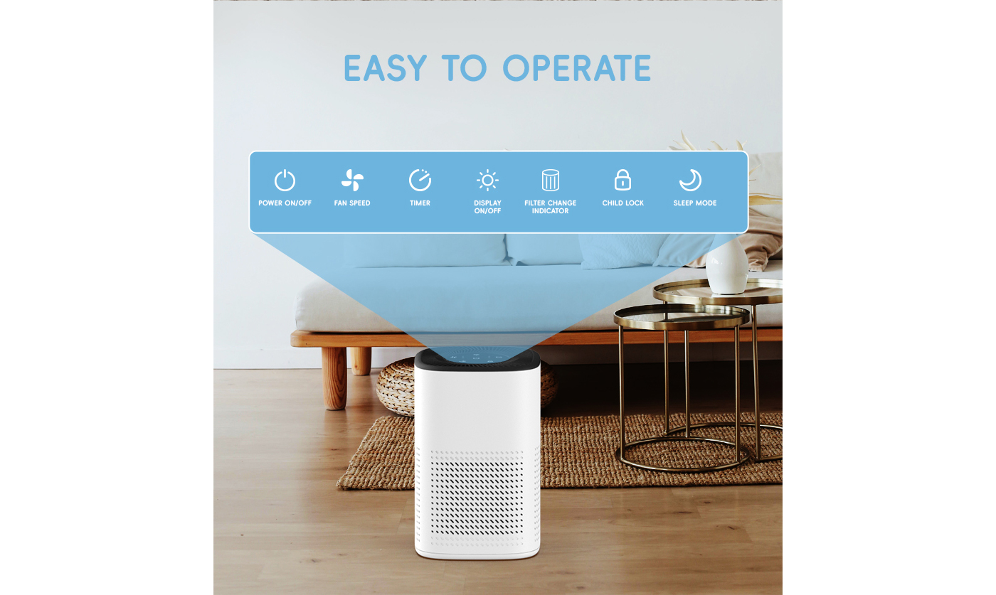 HEPA Active Carbon Filter Air Purifier For Medium Room manufacture