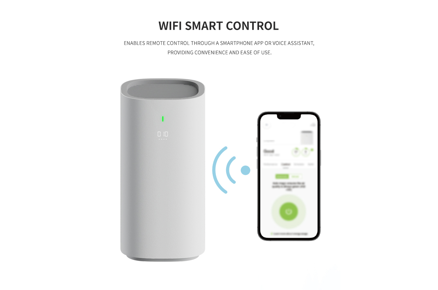 Smart Tuya WiFi Control House Living Room Air Purifier factory
