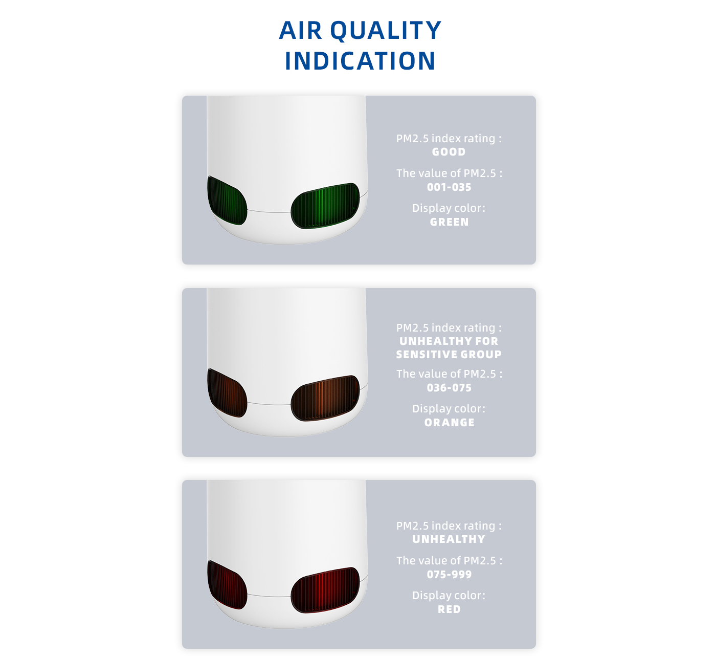 Touch Control Small Size Air Purifier with Night Light manufacture