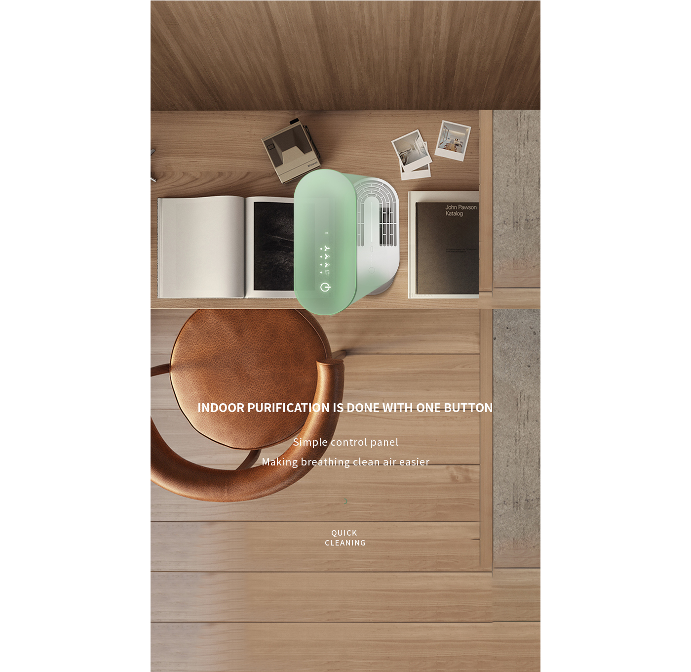 Night light Sleep Mode Small Desktop Air Purifier details