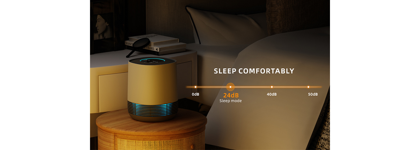 Small Size Desktop Air Purifier with 3-in-1 HEPA Filter manufacture