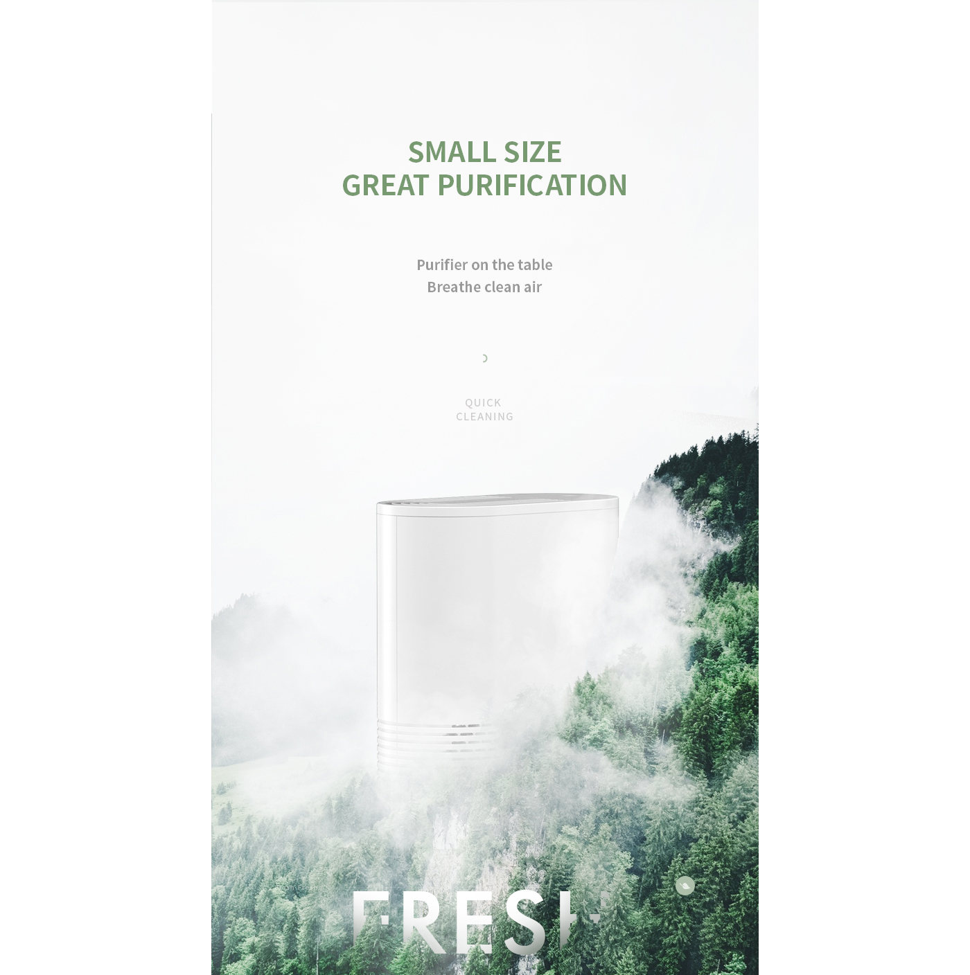Night light Sleep Mode Small Desktop Air Purifier manufacture