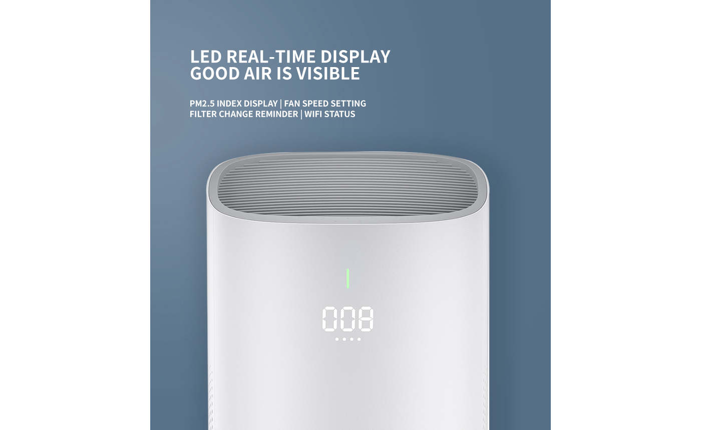 Air Quality Digital Display Home Bedroom Air Purifier supplier
