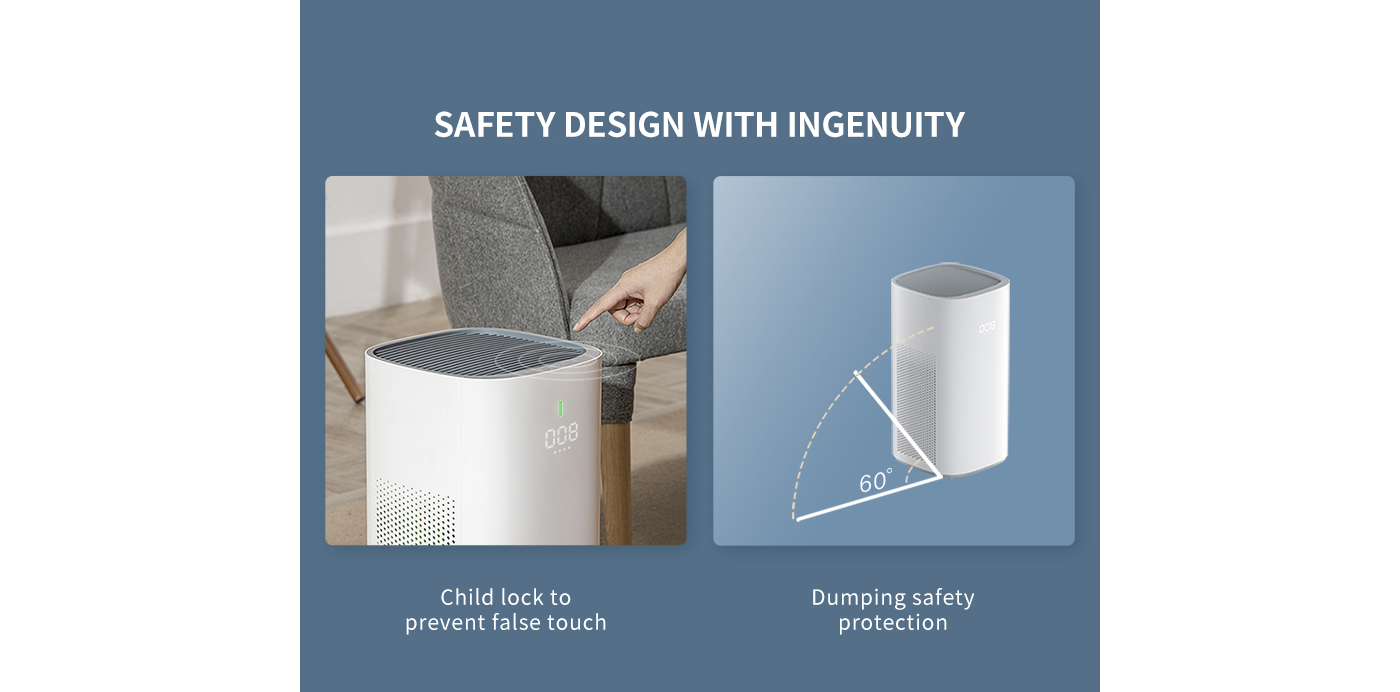 Air Quality Digital Display Home Bedroom Air Purifier factory