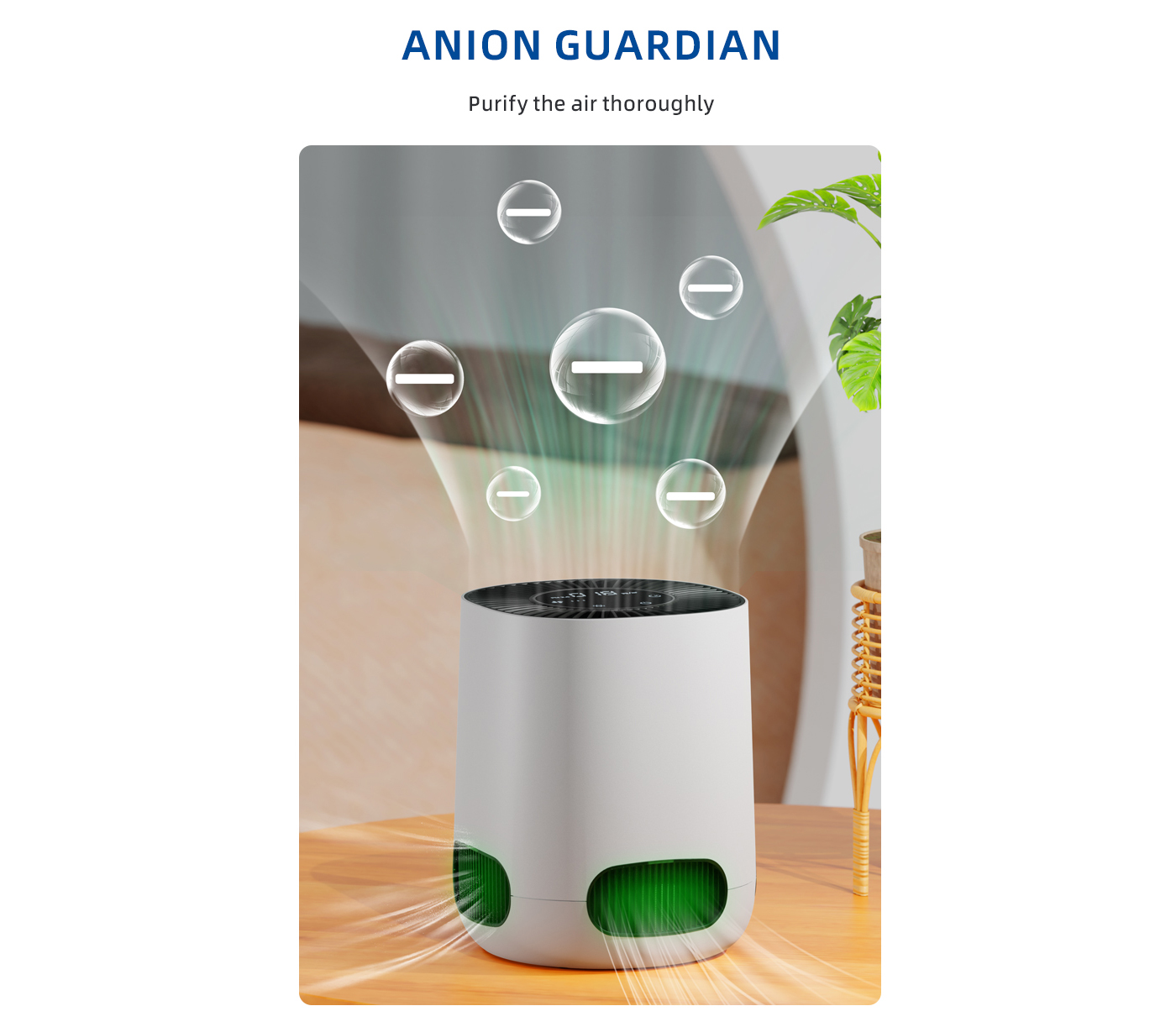 Touch Control Small Size Air Purifier with Night Light factory