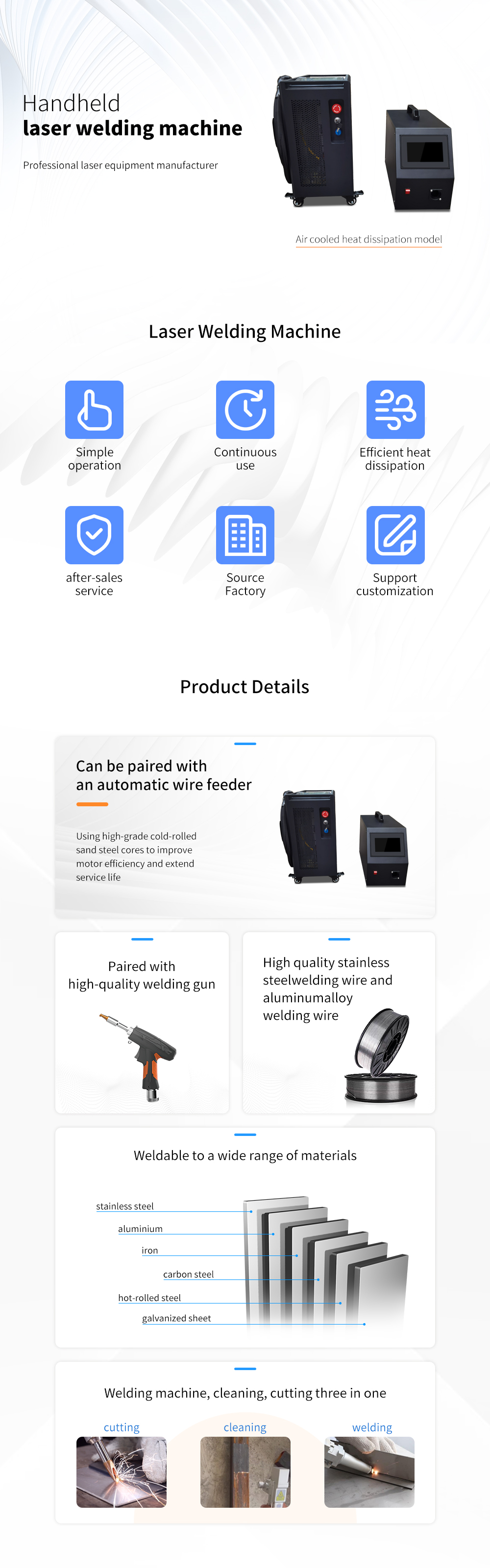 New air-cooled fiber laser welding machine supplier