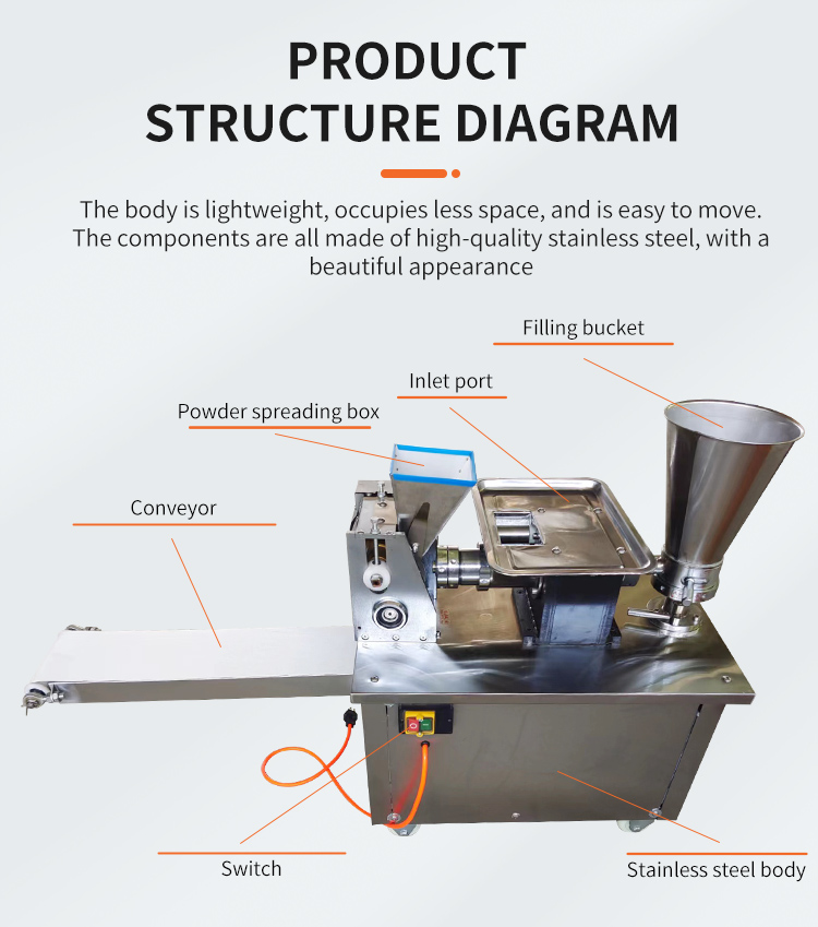 product desktop smallest electric 110v 220v dumpling wonton baozi sumai making machine with mould changed meijin-8