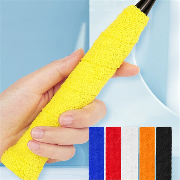 Get a competitive edge on the court with the revolutionary towel grip racket.