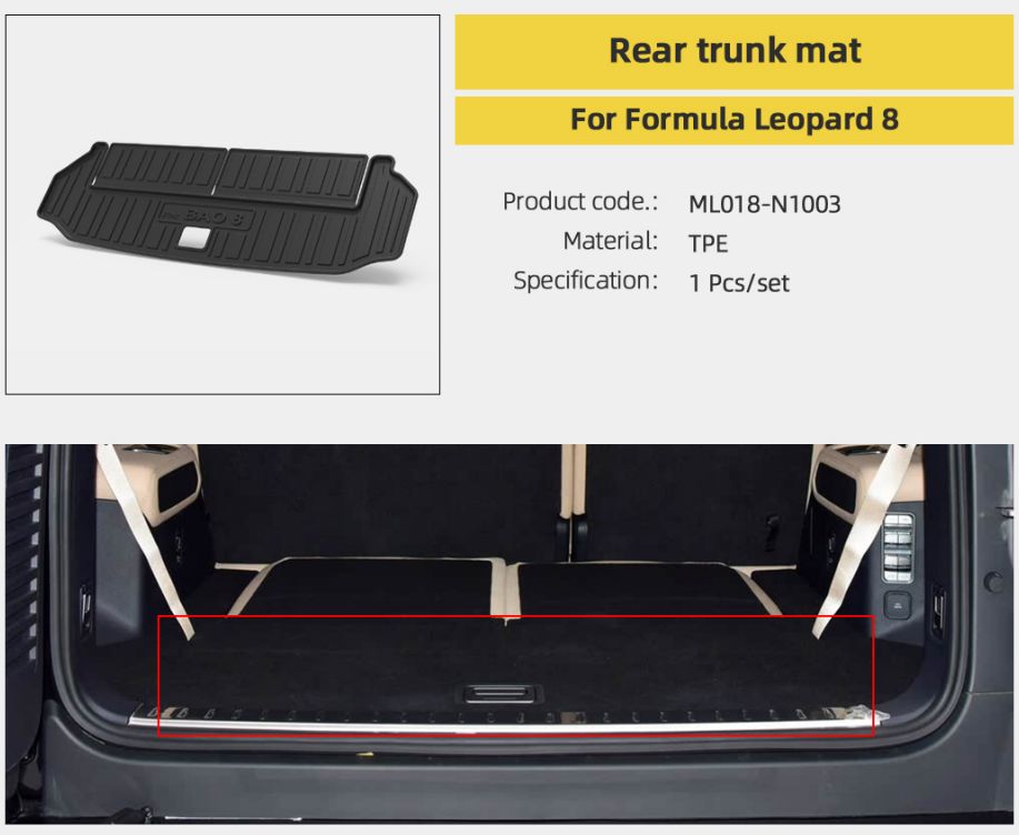 Stand out from the Crowd with our High-Quality BYD Leopard 8 Floor Mats