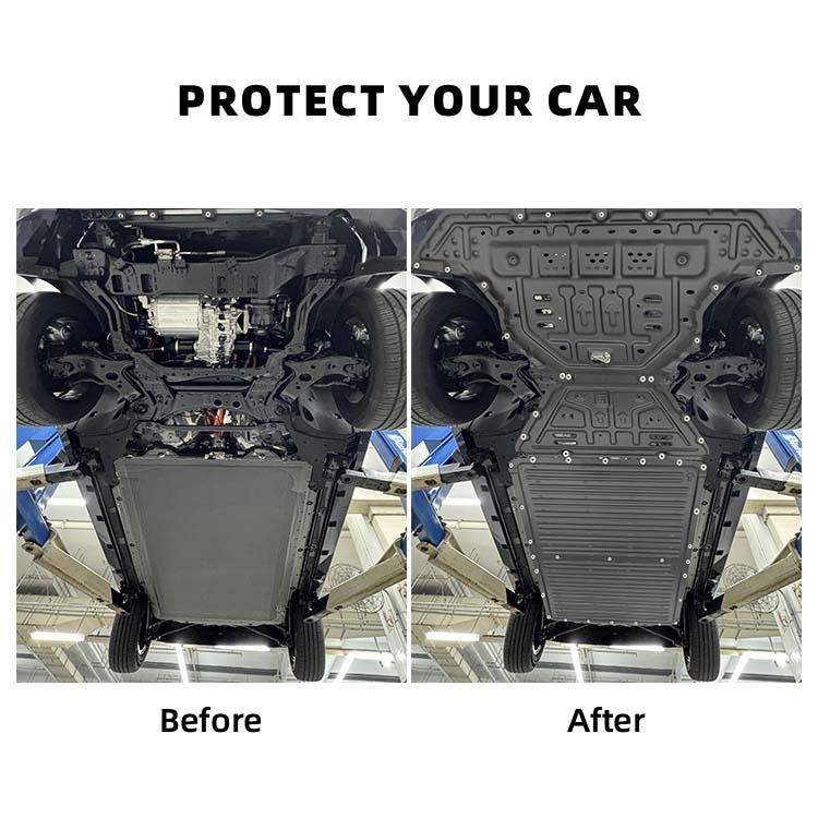 Get peace of mind from the protection of skid plates custom made for BYD Emax7: