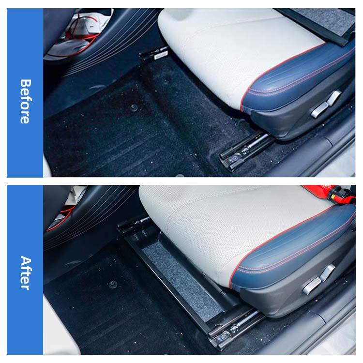 Atto3 Under Seat Storage Box ABS Plastic Fashionable Car Organizers Car Storage Box For BYD ATTO 3 Yuan Plus details