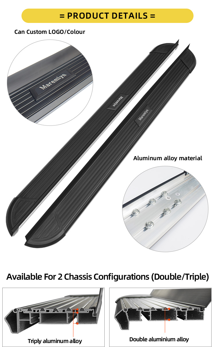 ATTO3 Aluminum Alloy Exterior Accessories Running Boards Side Step Nerf Bar Side Pedal For BYD ATTO 3 Yuan Plus details
