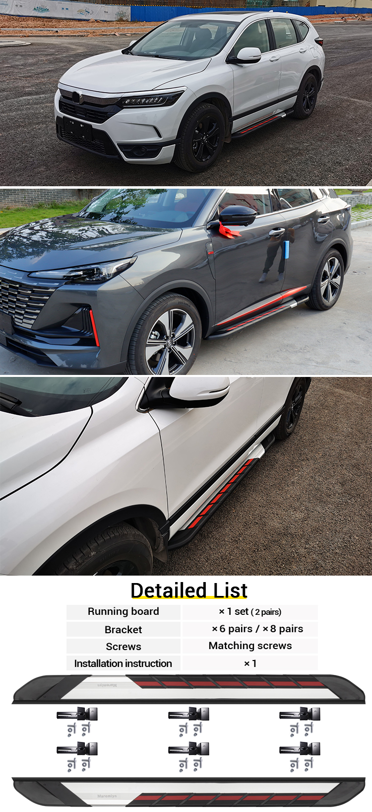 High Quality SUV Car Exterior Accessories Body Kit Bar Step Running Borads Side Step For BYD ATTO 3 Yuan Plus Accessory supplier