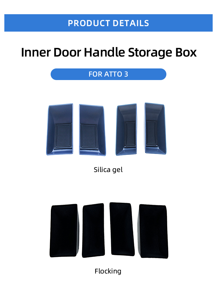 Yuan Plus Inner Door Handle Armrest Storage Box Fashionable Car Organizers For BYD Atto 3 Electric Car supplier