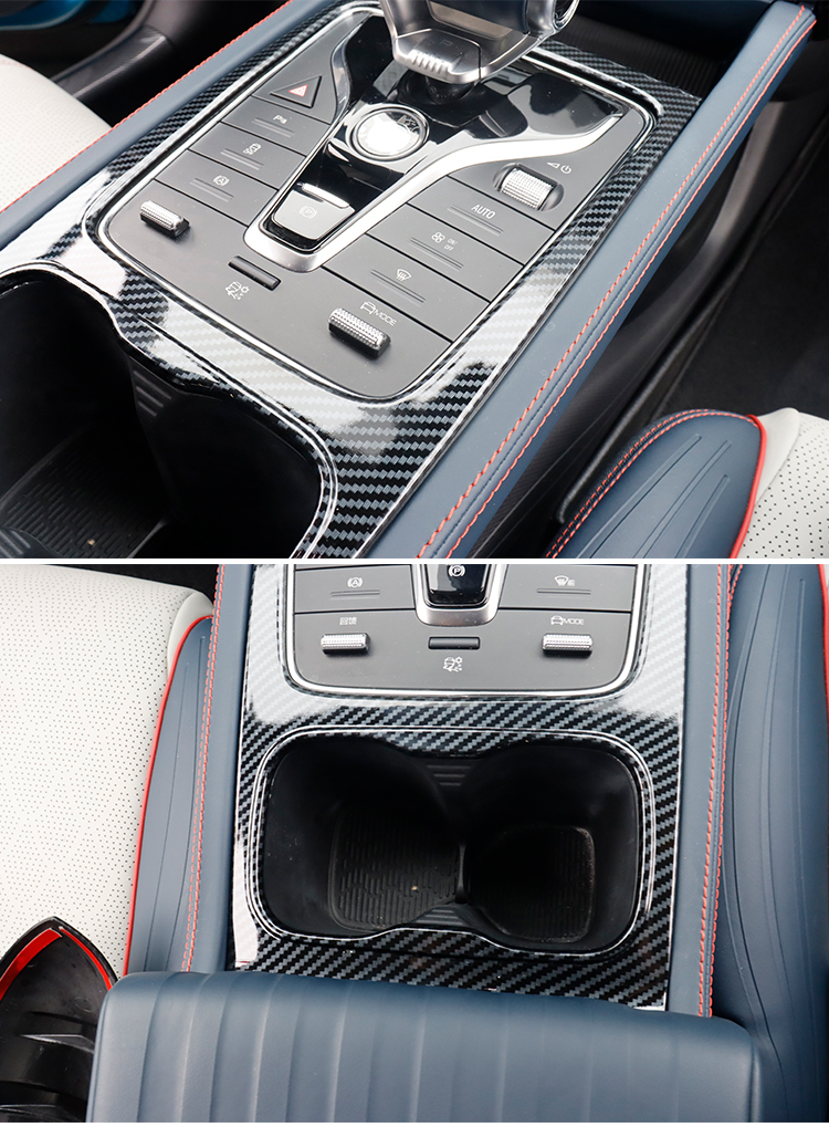 Car Interior Accessories ABS Imitate Carbon Gear Switch Cover Gear Shift Box Holder Panel Cover For BYD Atto 3 Yuan Plus supplier