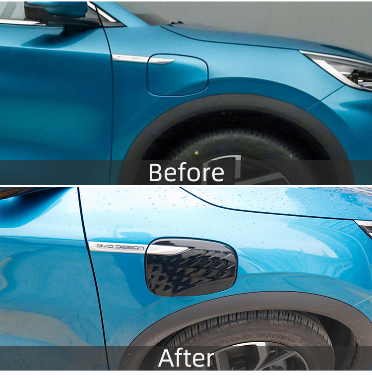 ABS Glossy Black Car Exterior Decoration Trims Accessories Charging Port Cover For BYD ATTO 3 Yuan Plus 2023 supplier