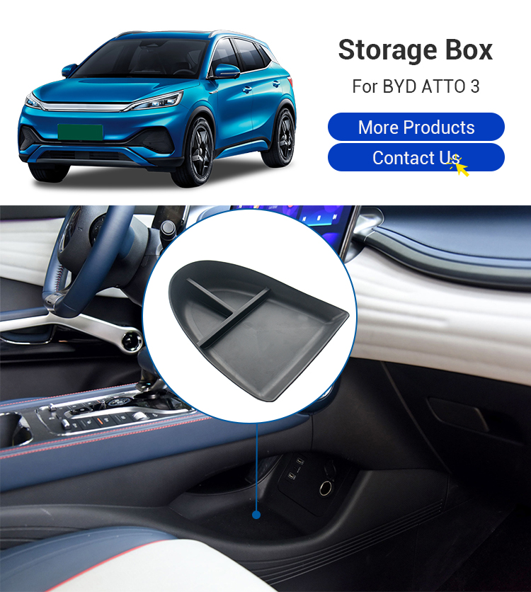 Auto Interior Parts Factory Price Decorative Accessories Central Control Lower Storage Box For BYD Atto 3 Yuan Plus Accessories details