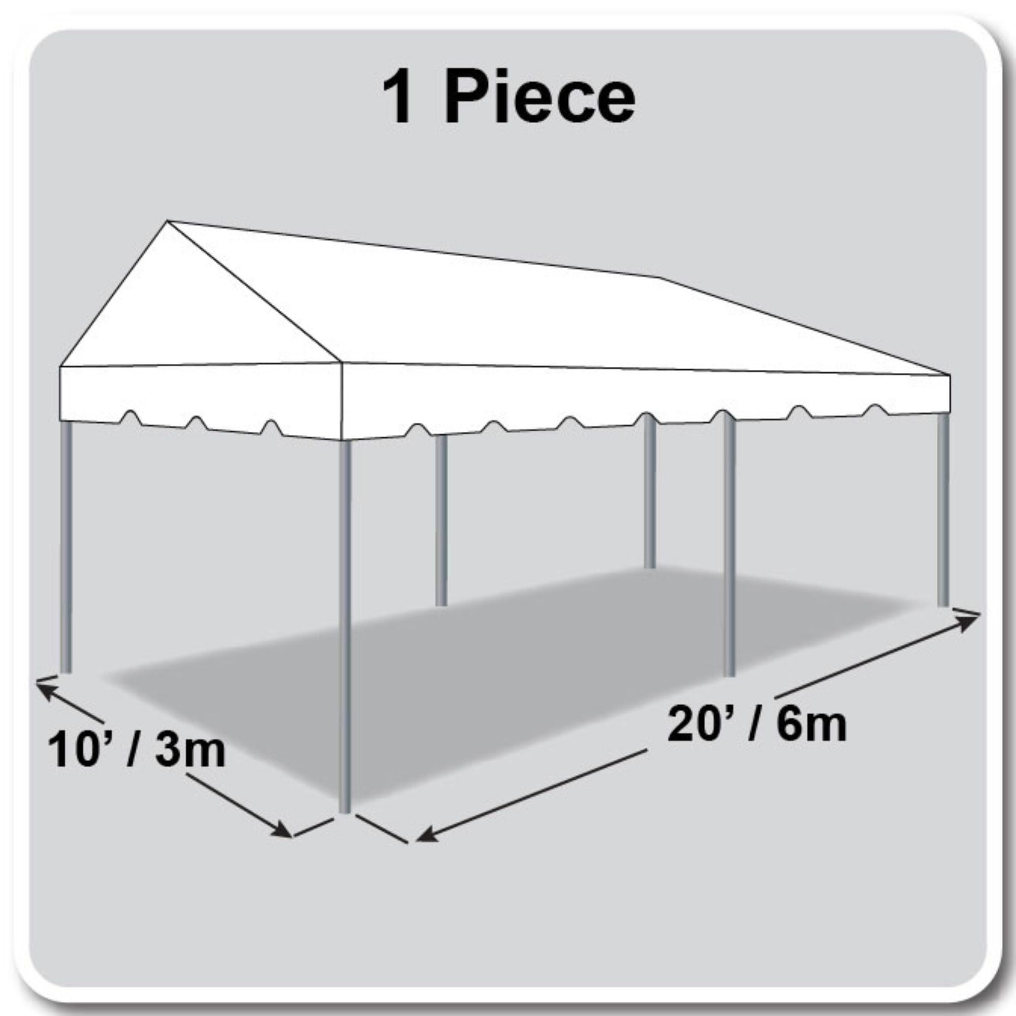 خيام إطار جبلي بحجم 10' X 20' / سقف خيمة قطعة واحدة، كاملة