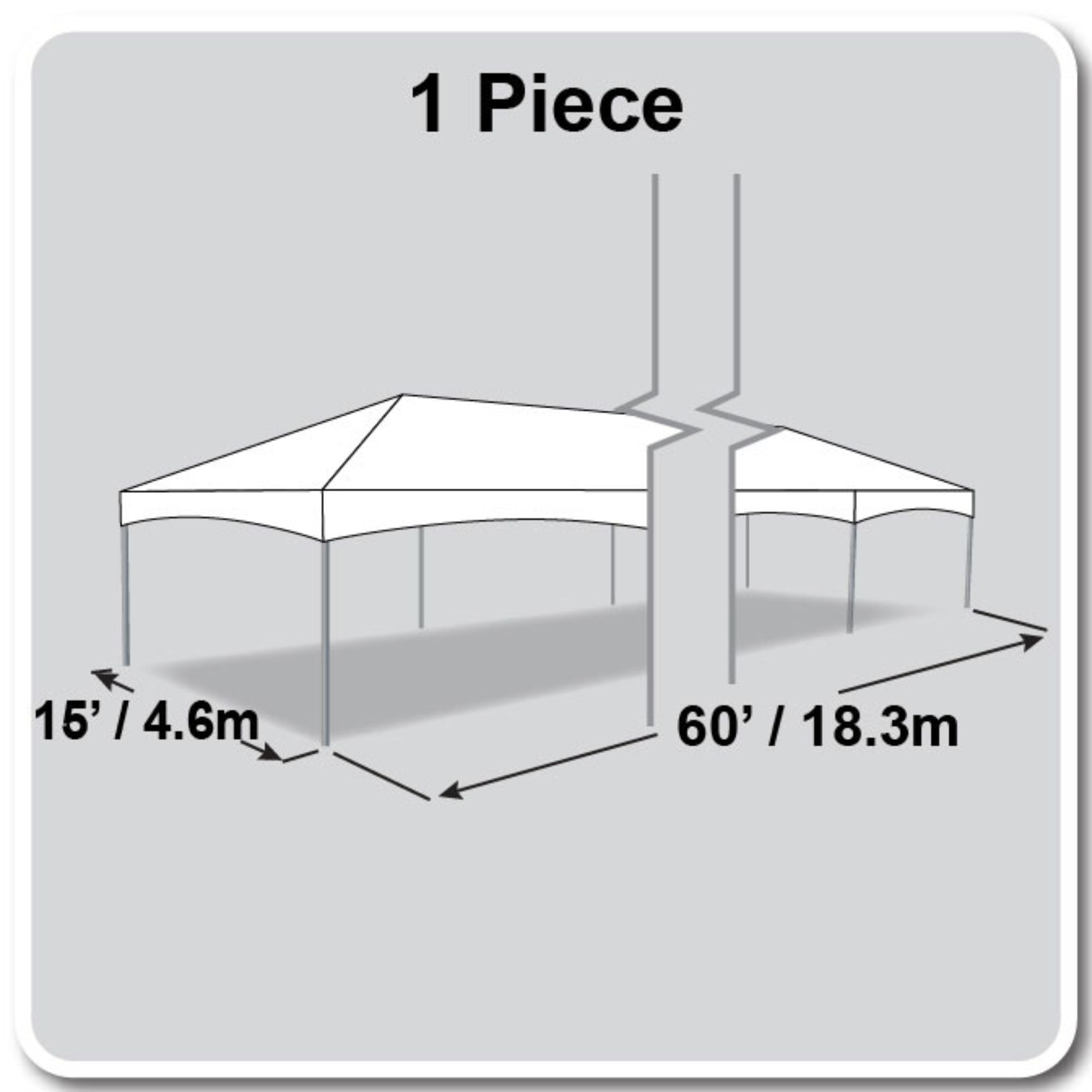 15' X 60' Master Frame Tent / one piece tent top, Complete
