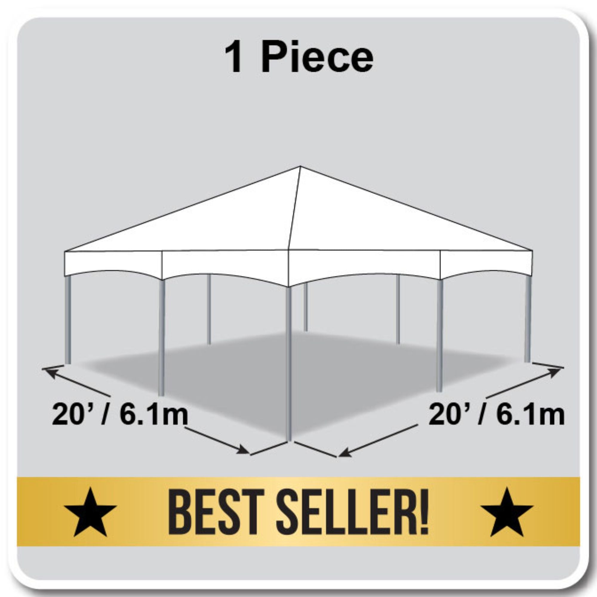 20' X 20' Master Frame Tent / one piece tent top, Complete